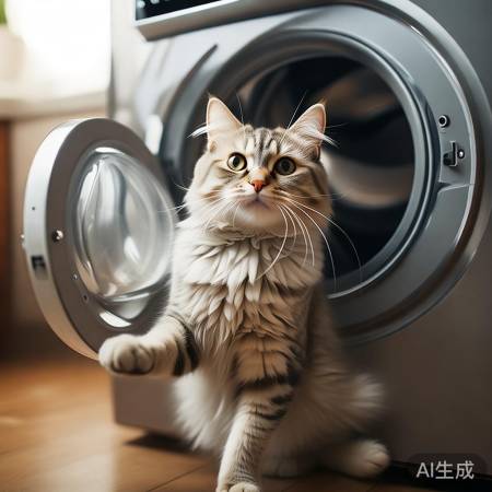 猫咪偏爱洗衣机洗澡原因探秘