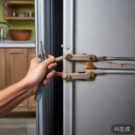 冰箱铰链调整除响