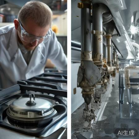 检查燃气管道畅通及燃烧器清洁