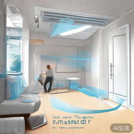 调整风口,风从门口吹向房间