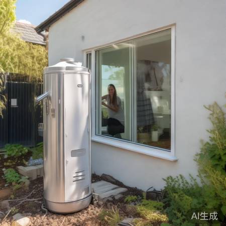 “室外热水器变空气能”