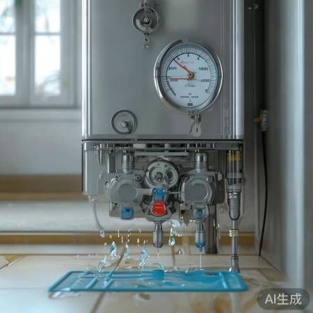 壁挂炉补水自动漏水，水压不稳。