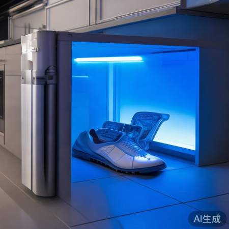 紫外线消毒，鞋子需充分接触