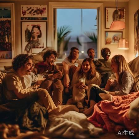 周末沙发聊天，自然舒适