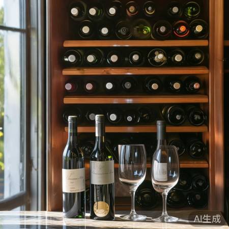 红酒柜摆设，自然优雅