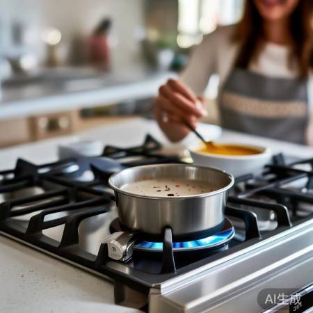 燃气灶火力调节方便，炖汤美味