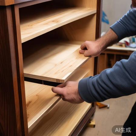 安装隔板，拼搭红酒柜