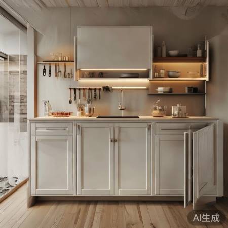无背板设计，小厨房大空间