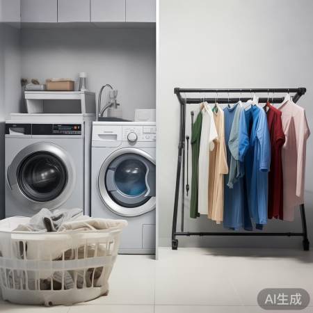 洗衣机干湿分区，晾晒更轻松