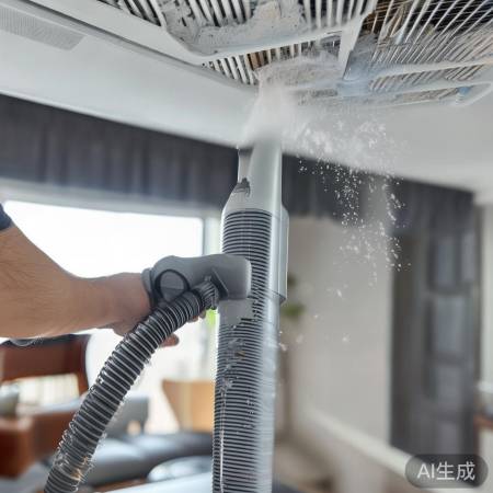 吸尘器清理空调风道