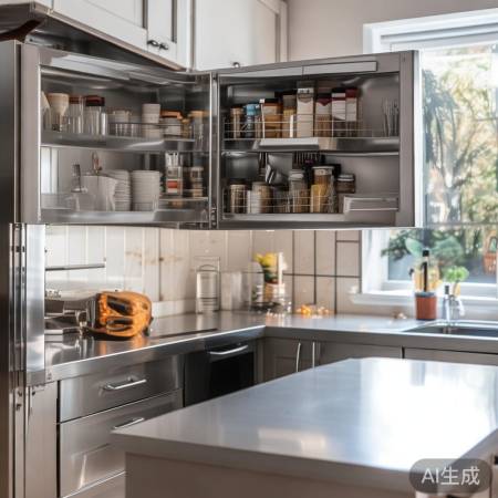 厨房收纳柜易清洁材料