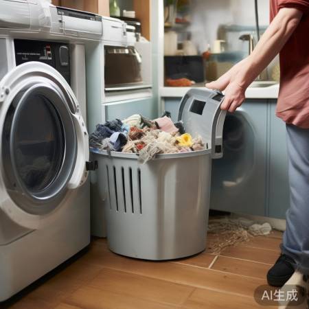 洗衣机垃圾桶除垢法