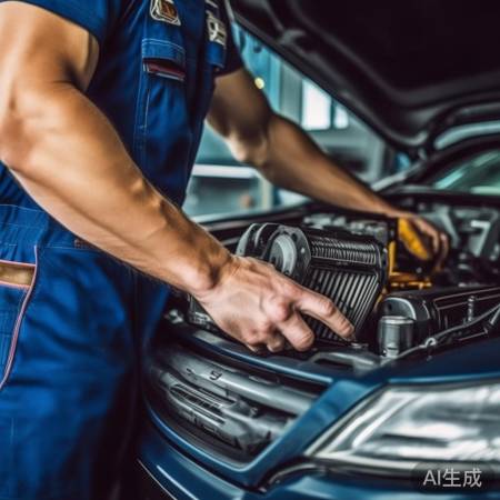 检查滤芯安装，盖好车盖