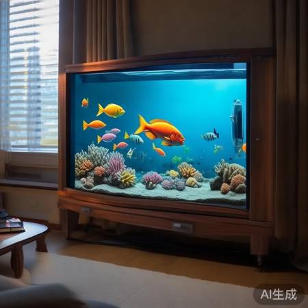 鱼缸电视尺寸宜匹配鱼缸