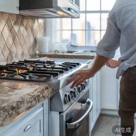 燃气灶异常，立即停用报警