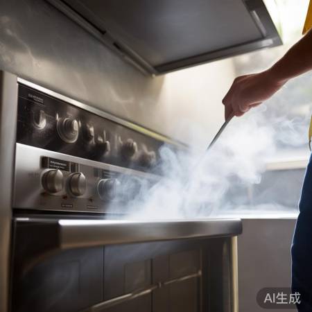 安装完毕，测试油烟排出