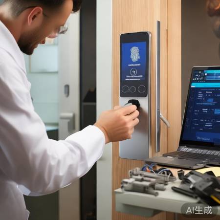 指纹锁安装调试，使用简单，定期