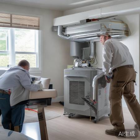 专业团队安装空调