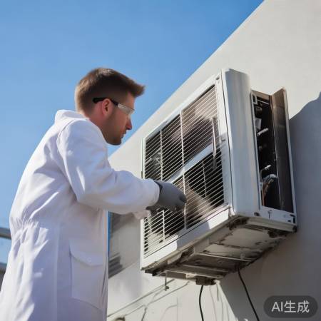 拆螺丝取外机，小心搬动