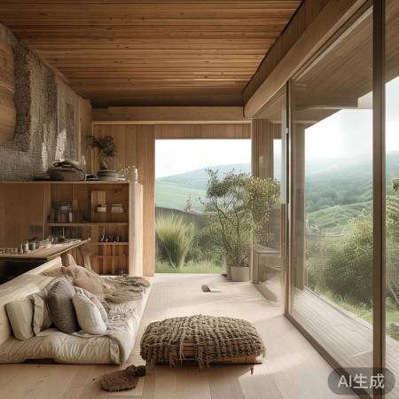 农村门色搭配，自然和谐