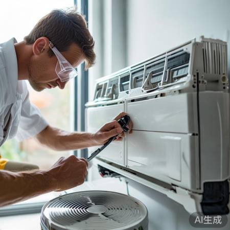 检查空调安装，消除噪音