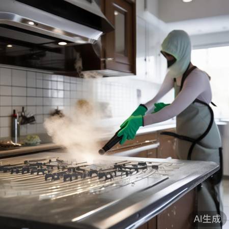 “油烟机清洗实用又需小心烫伤”