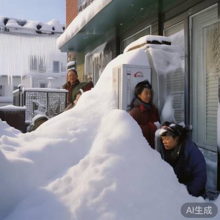 东北阳台雪堆高，放冰箱可冻成冰