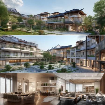 养老公寓效果图，展望幸福养老