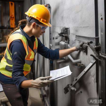 安装挂架,两人合作,确保稳固