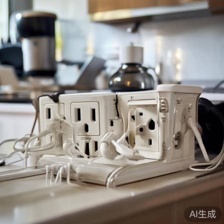 “多插头用慎，防过载和触电”