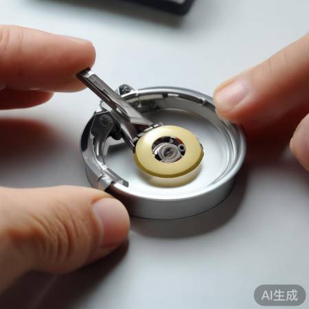 拧下螺丝，取下旋钮卡子