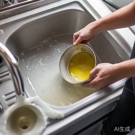 洗碗前先冲油渍