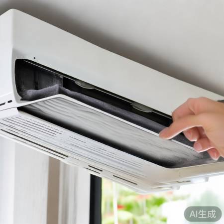 “空调滤网勤清理，制冷畅快无忧
