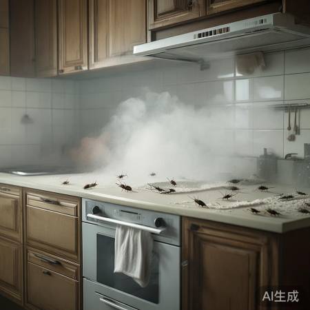油烟机进蟑螂药，空气恶油烟重