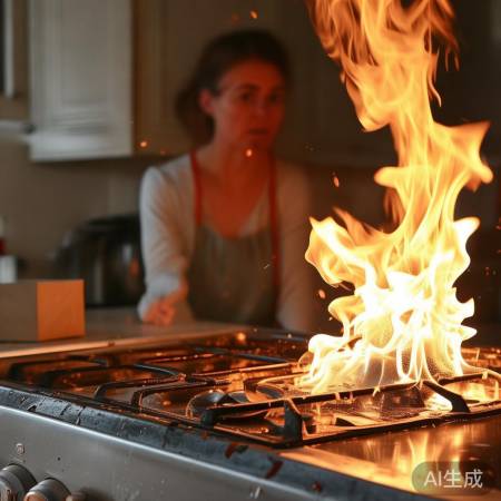 燃气灶险酿火灾